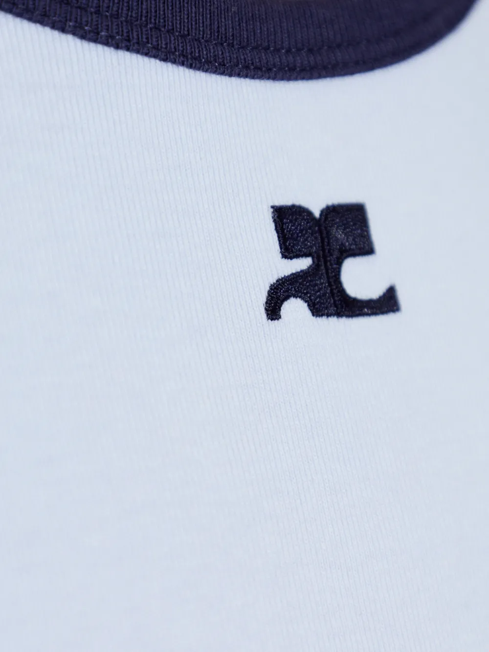 Courrèges T-shirt met logopatch Blauw