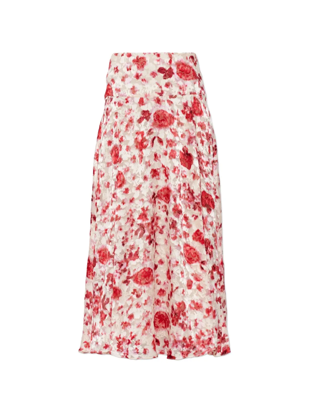 ISABEL MARANT Hilza floral-print silk-blend maxi skirt - Toni neutri