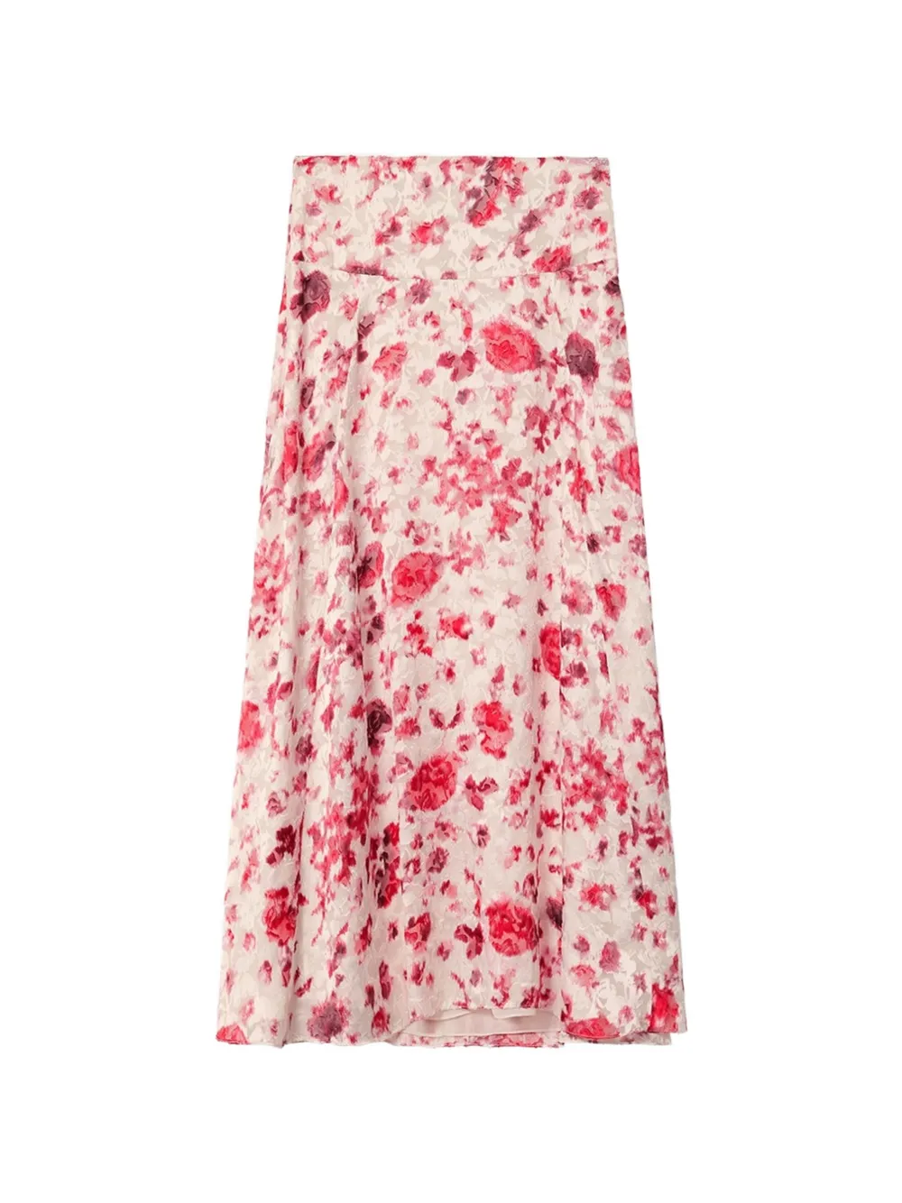 ISABEL MARANT Hilza floral-print silk-blend maxi skirt - Toni neutri