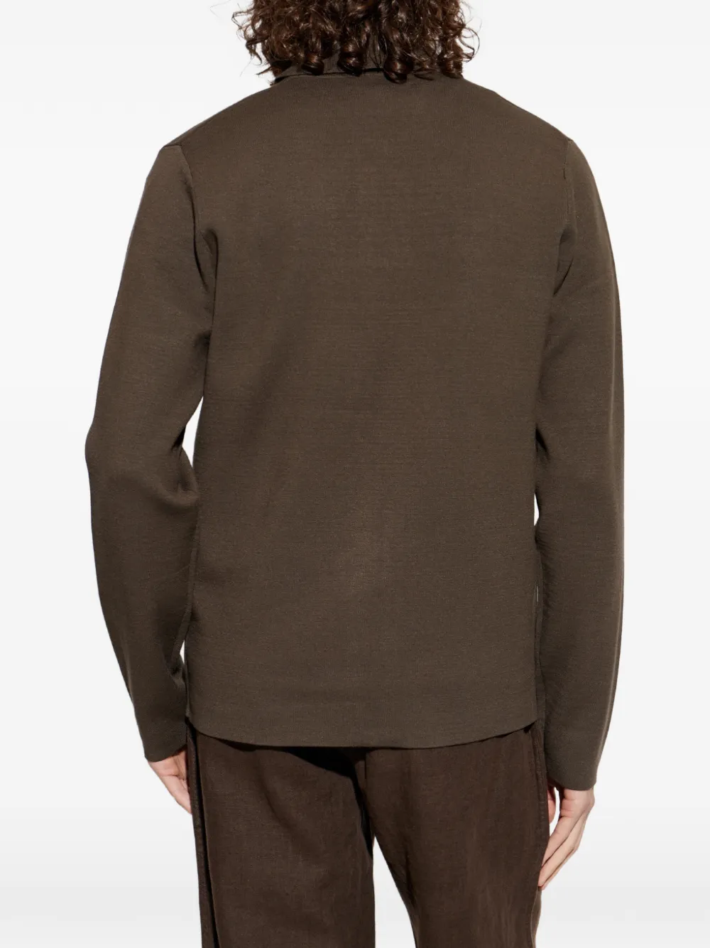 SAMSOE Samatt vest met polokraag en rits Bruin