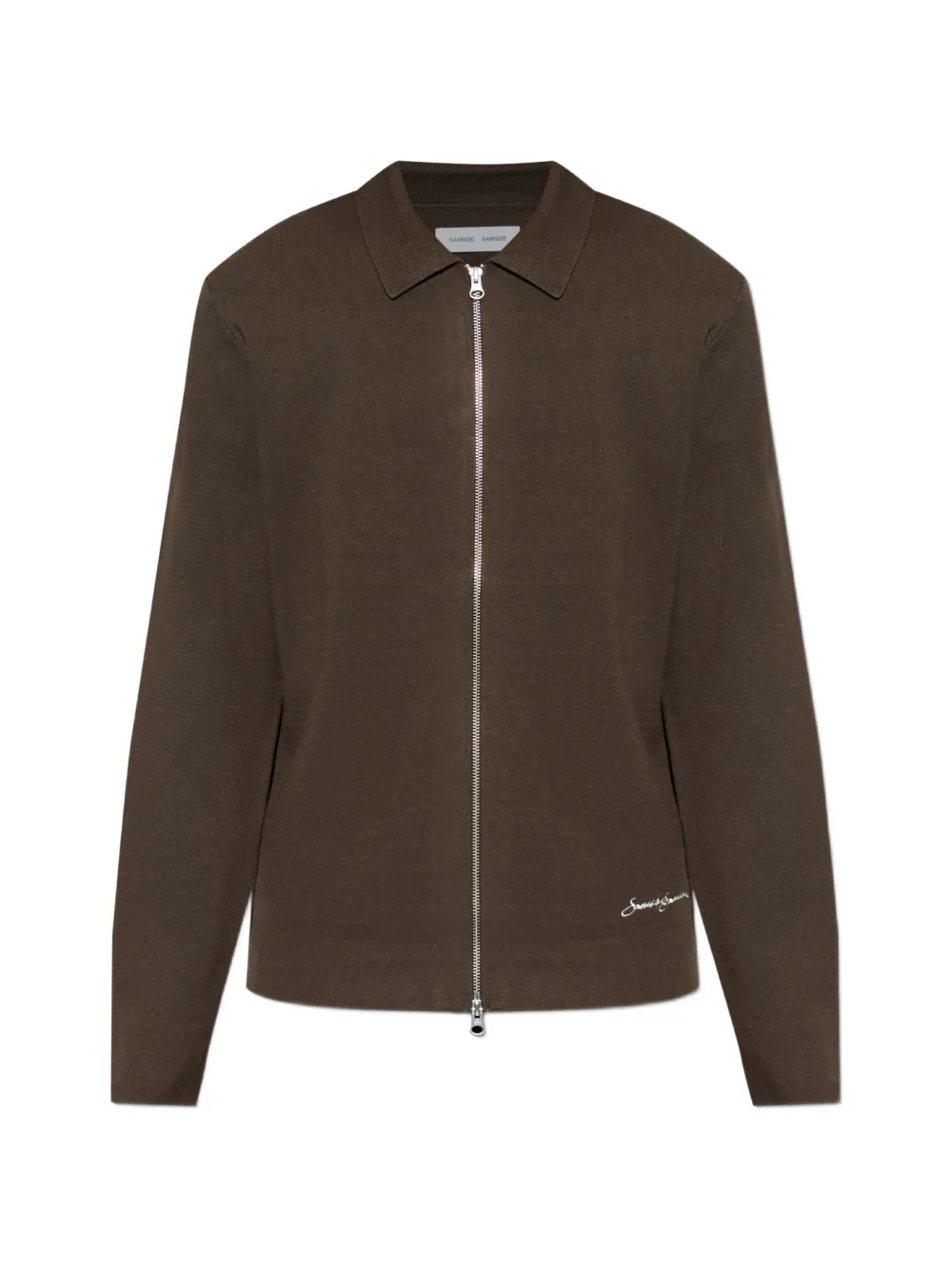 SAMSOE SAMSOE Samatt zip-up polo-collar cardigan - Braun