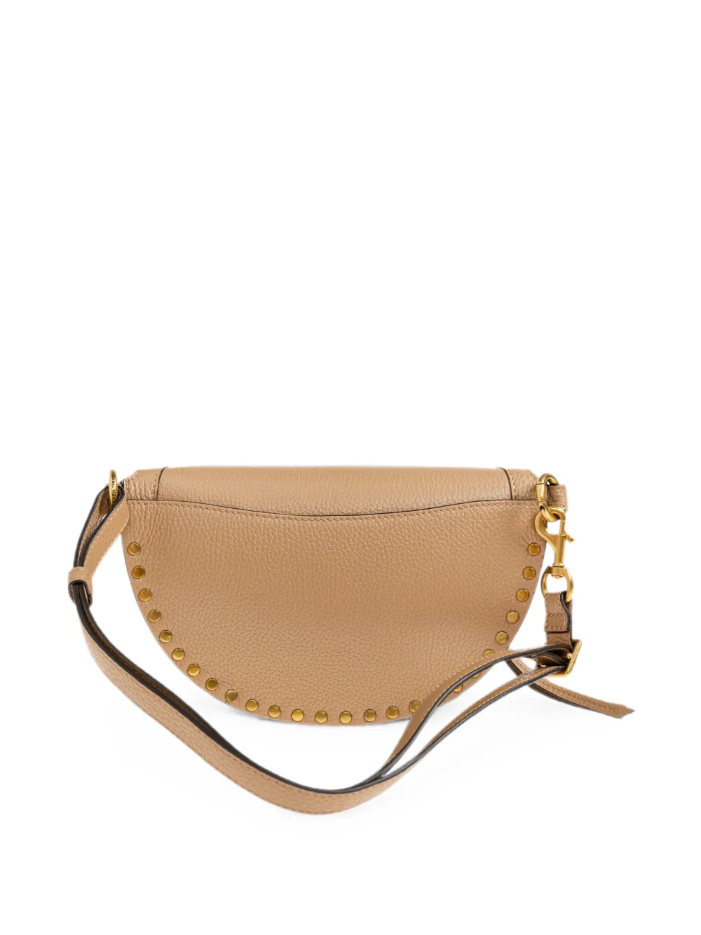ISABEL MARANT Skano leren schoudertas met studs Beige