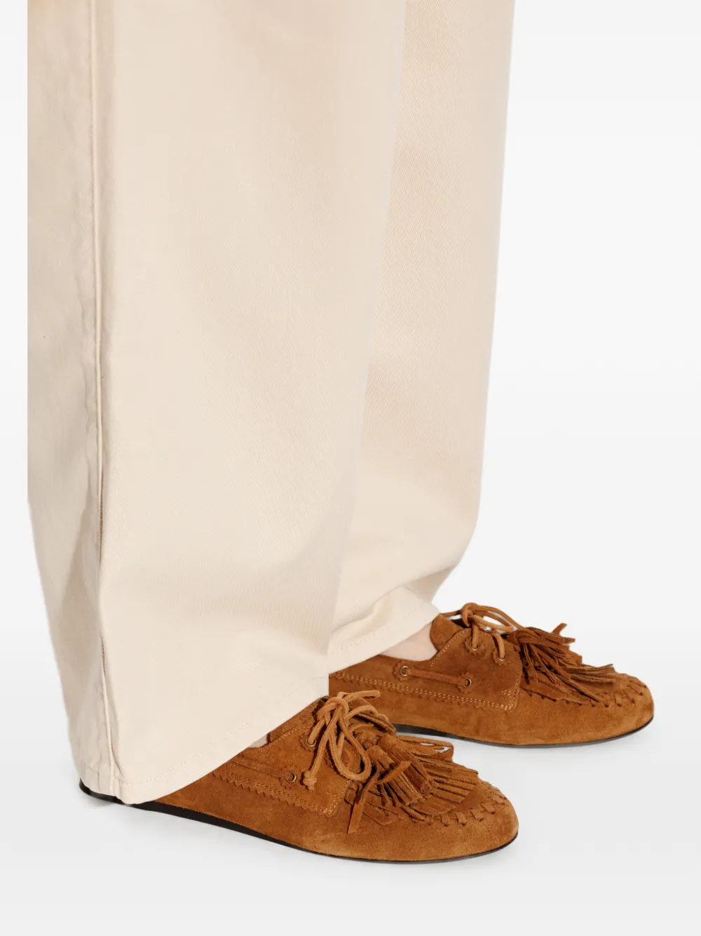 ISABEL MARANT Fersi ballerina's met franje Bruin