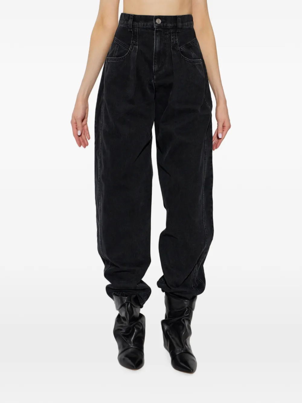 ISABEL MARANT Lisha jeans met toelopende pijpen Zwart