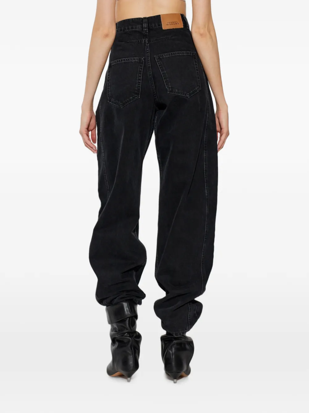 ISABEL MARANT Lisha jeans met toelopende pijpen Zwart