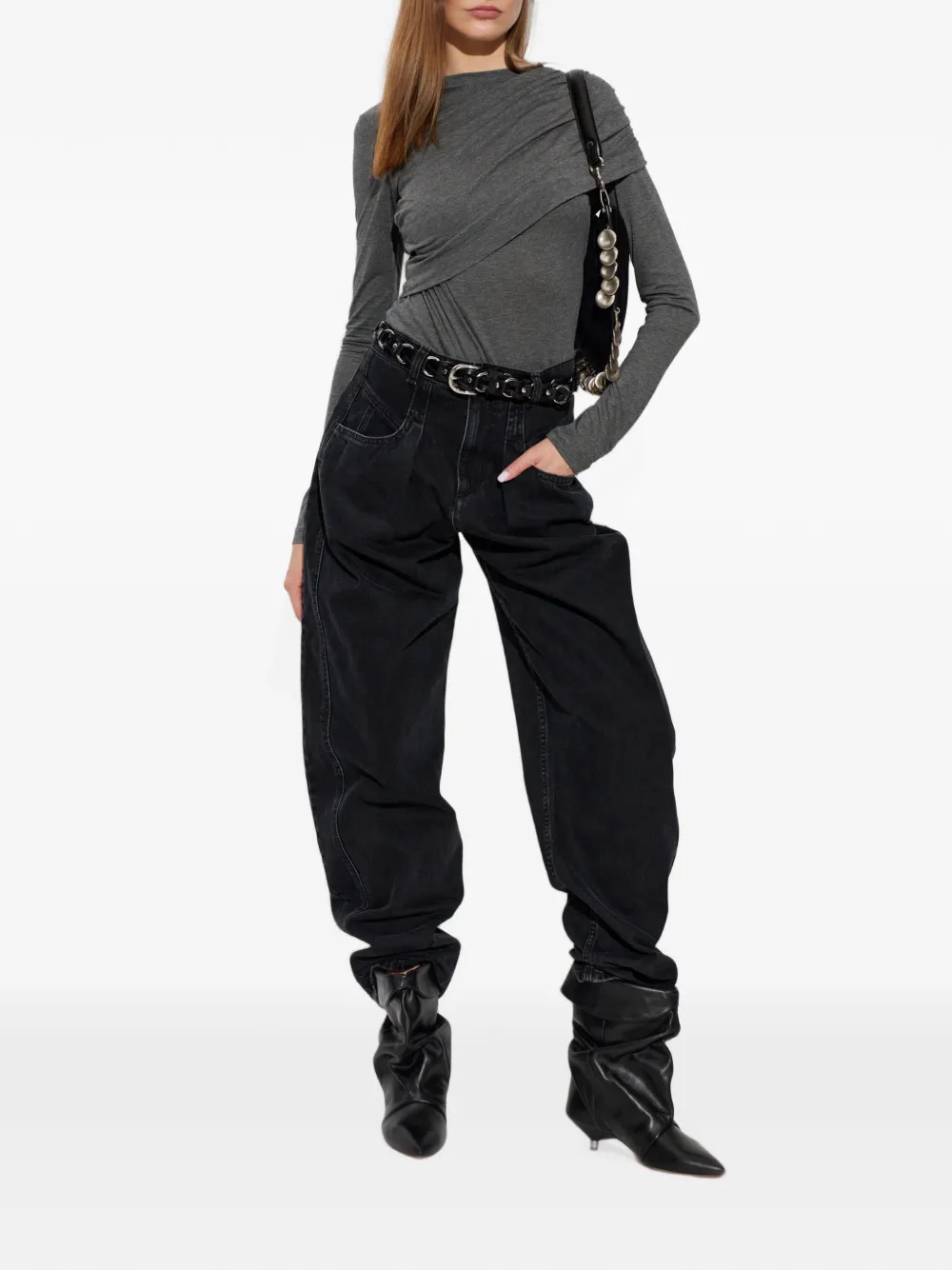 ISABEL MARANT Lisha jeans met toelopende pijpen Zwart