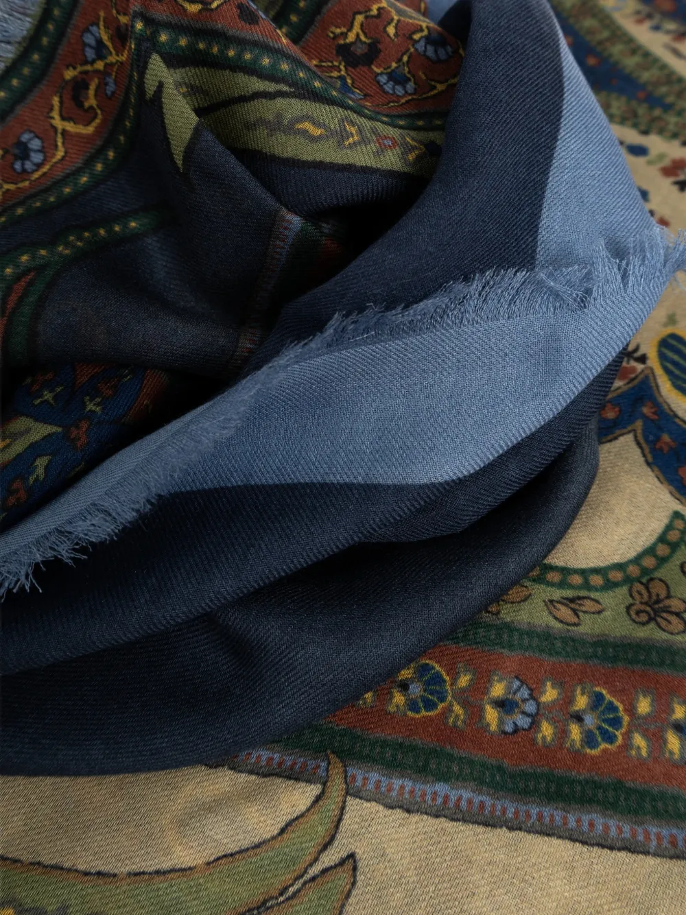 ETRO Sjaal met paisley-print Blauw