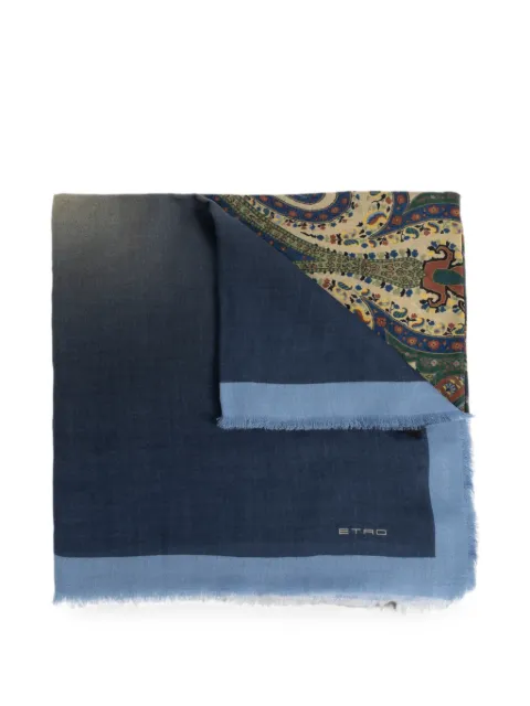 ETRO paisley-pattern frayed scarf