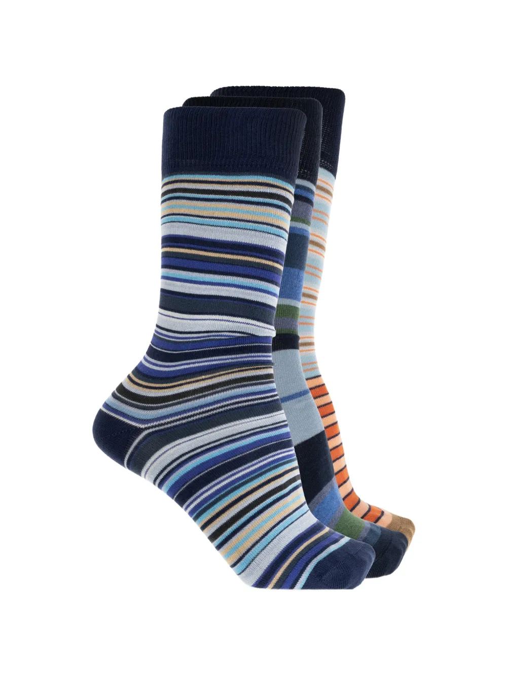 Paul Smith Gestreifte Socken (3er-Set) - Blau