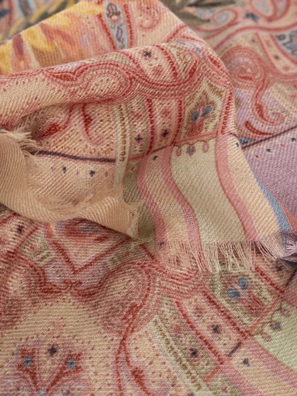 ETRO Sjaal met paisley-print Beige