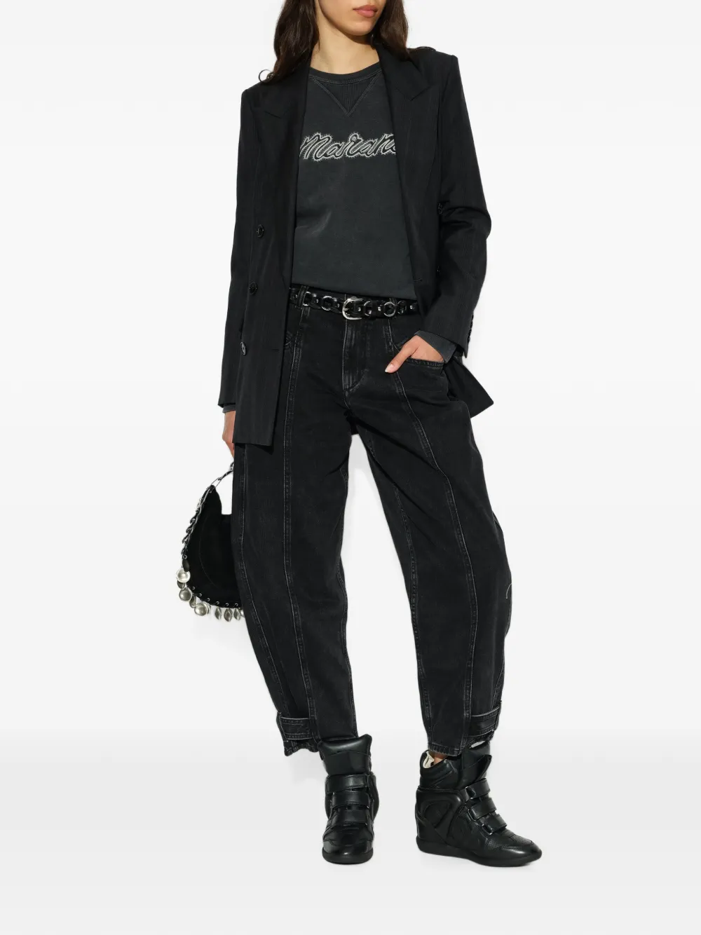 ISABEL MARANT Jevima blazer met dubbele rij knopen Zwart