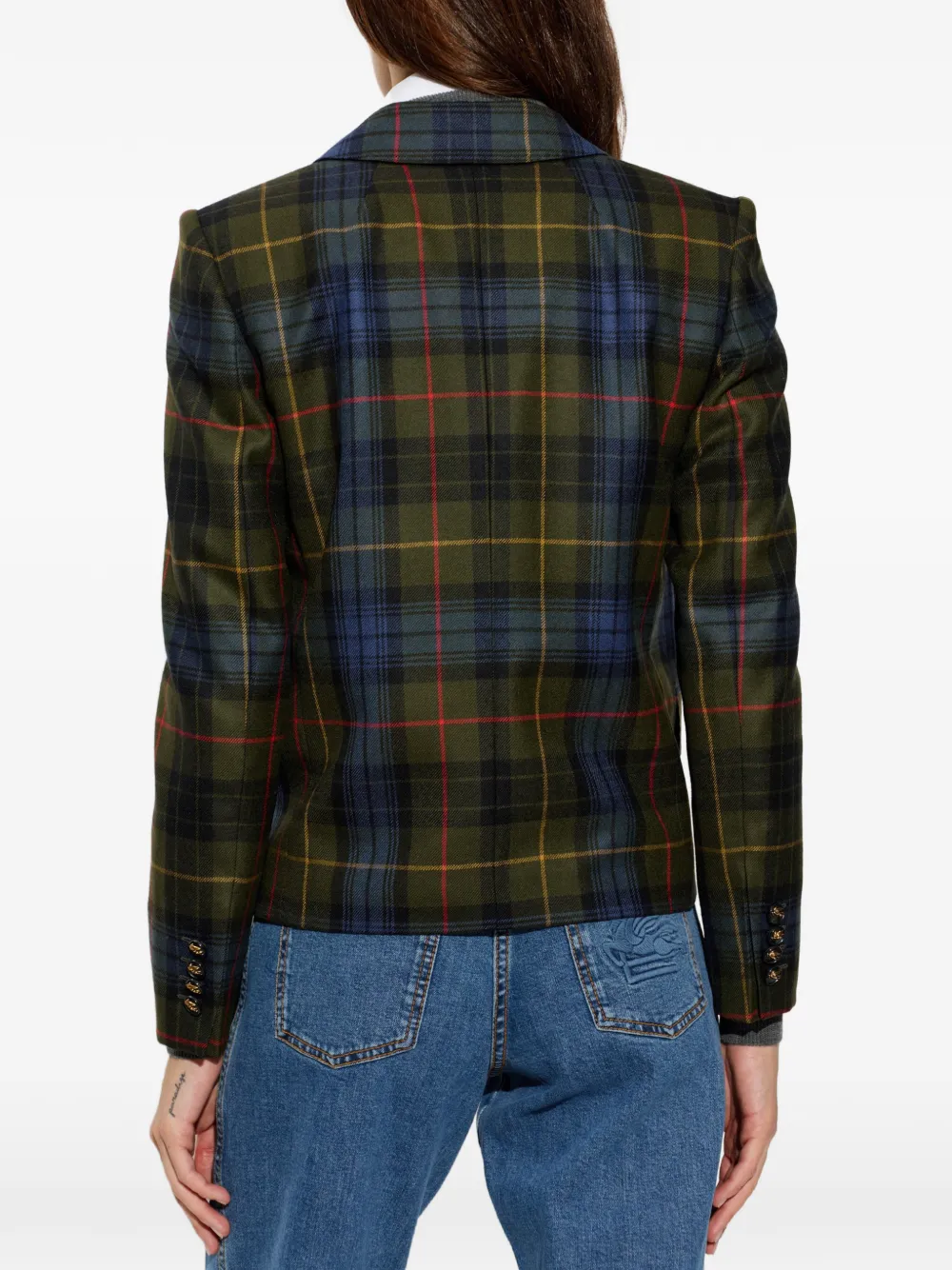 ETRO Geruite blazer Groen