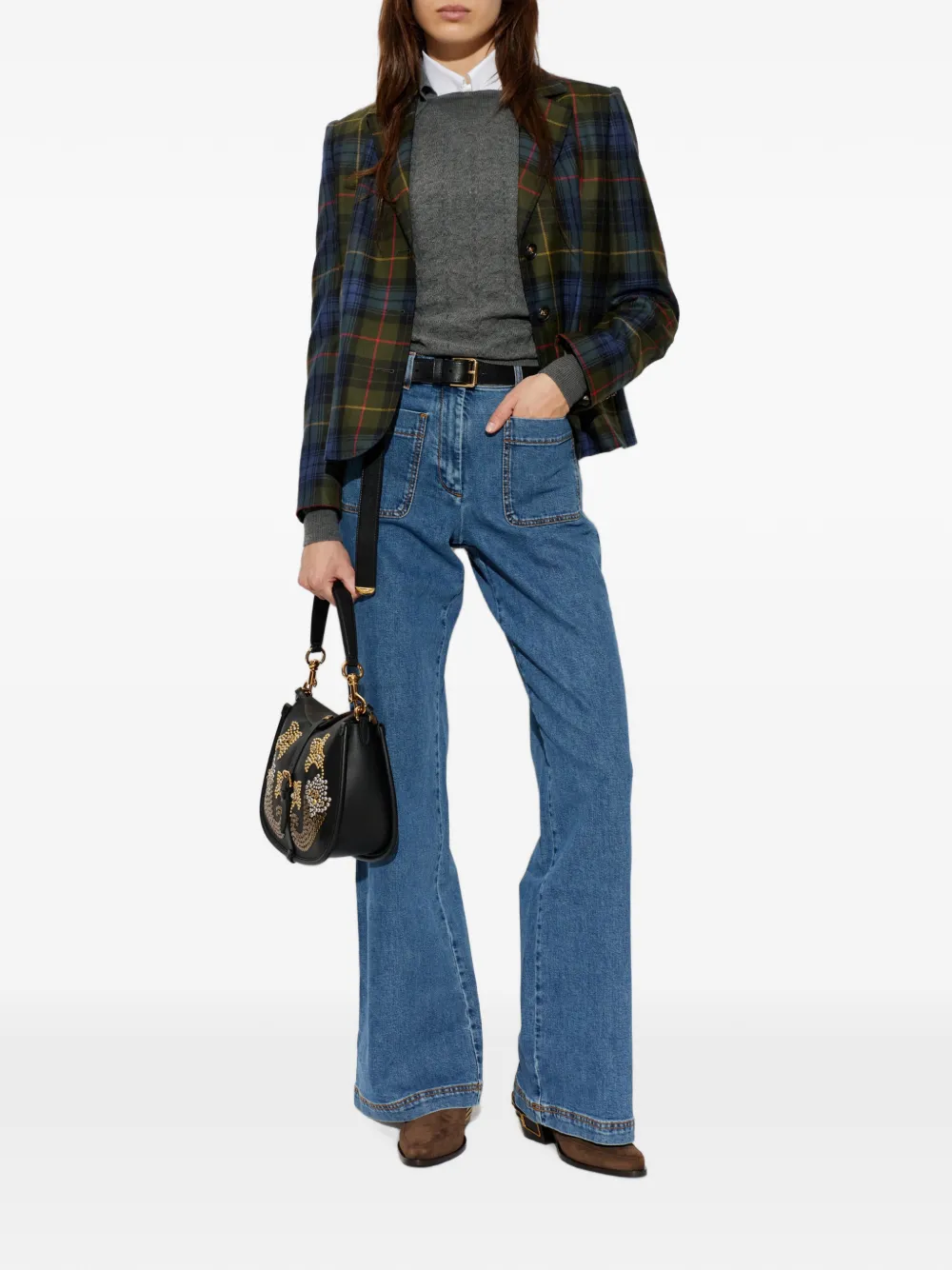 ETRO Geruite blazer Groen