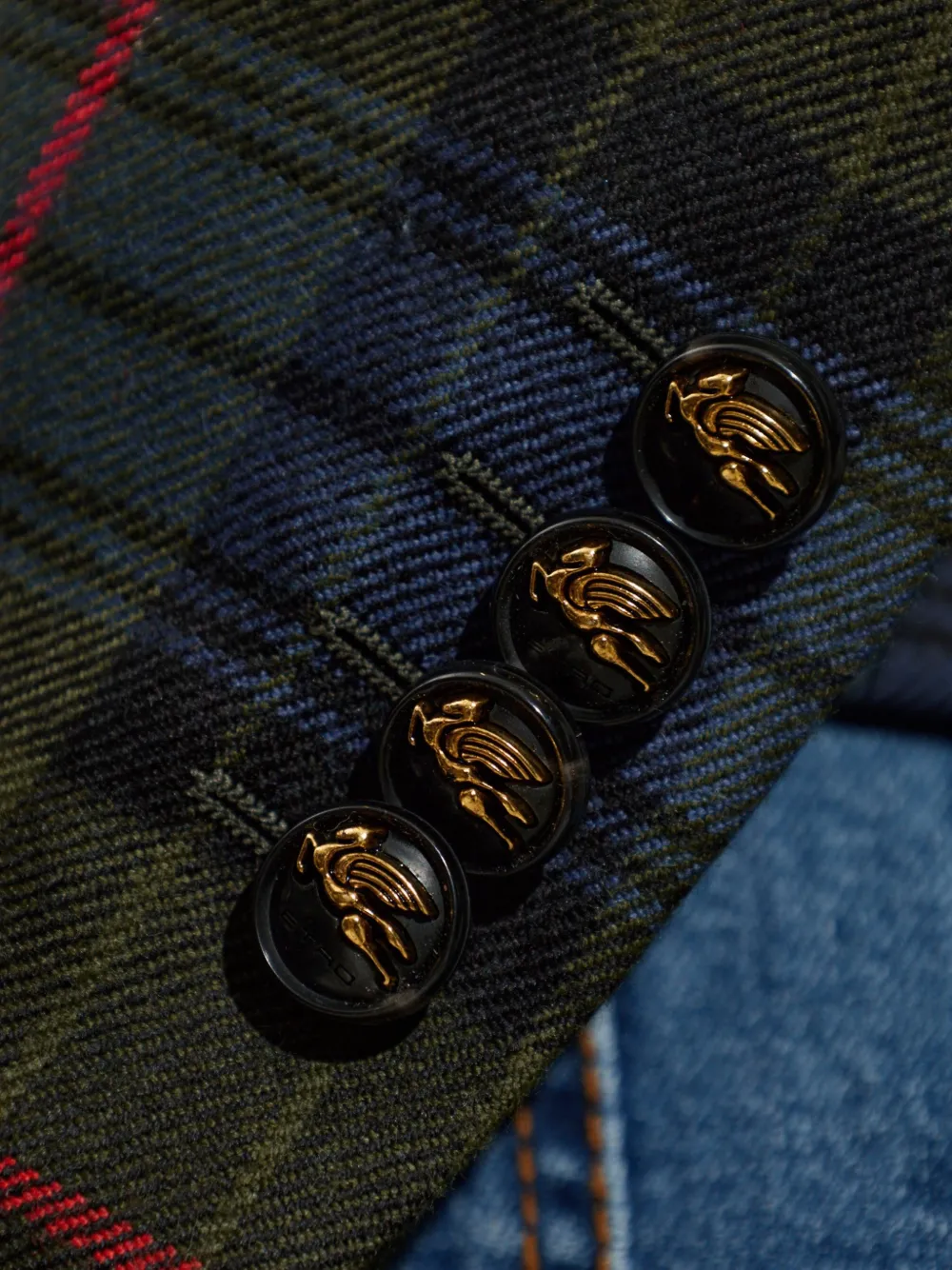 ETRO Geruite blazer Groen