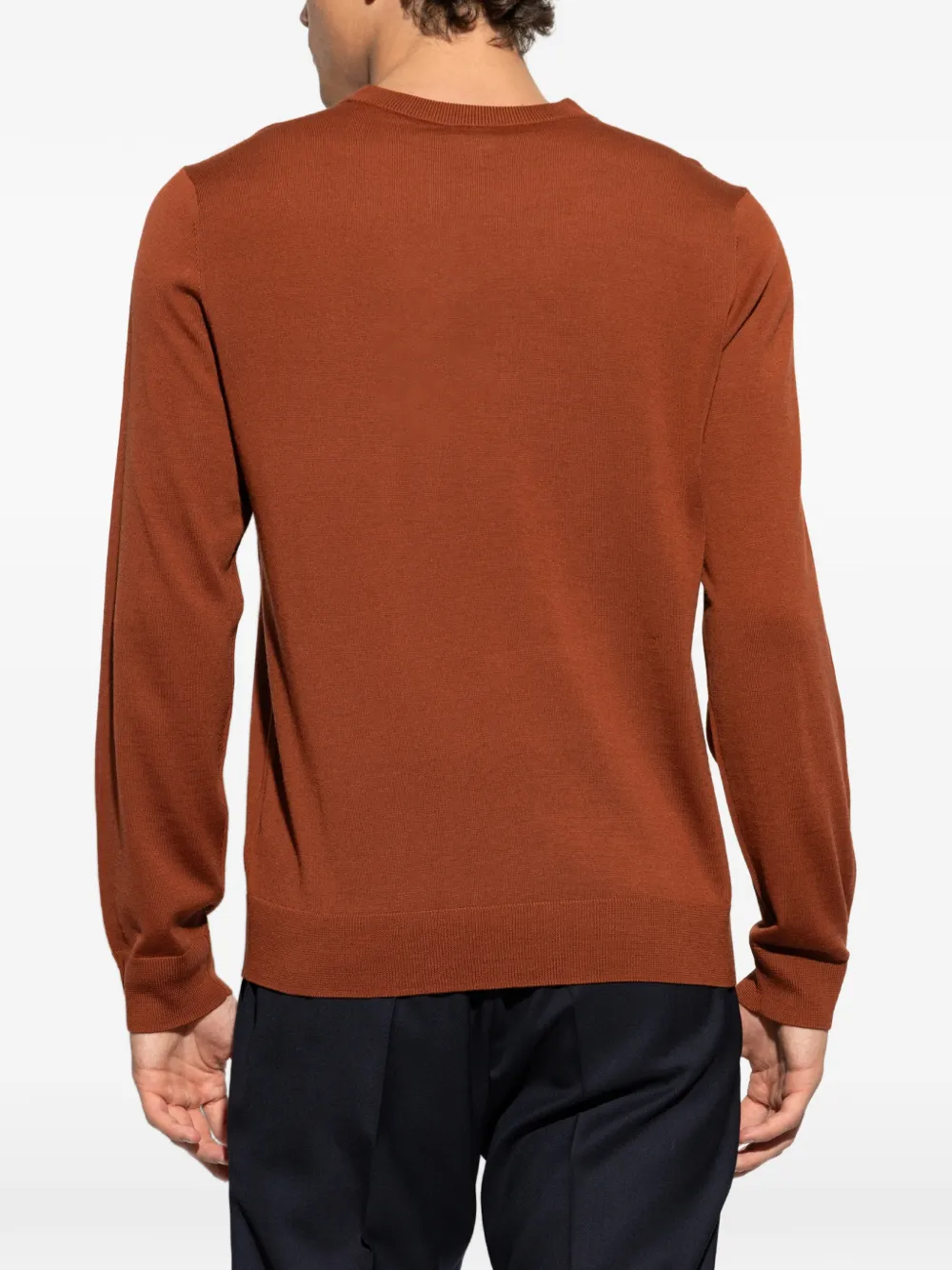 Paul Smith Trui van merinowol met verwassen effect Bruin