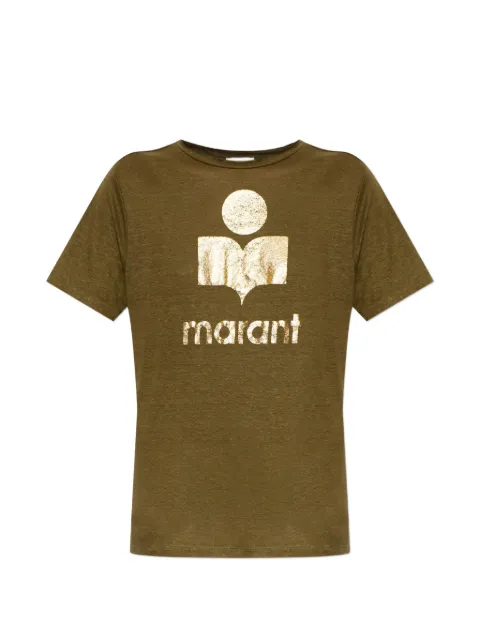 MARANT ÉTOILE logo-print linen T-shirt