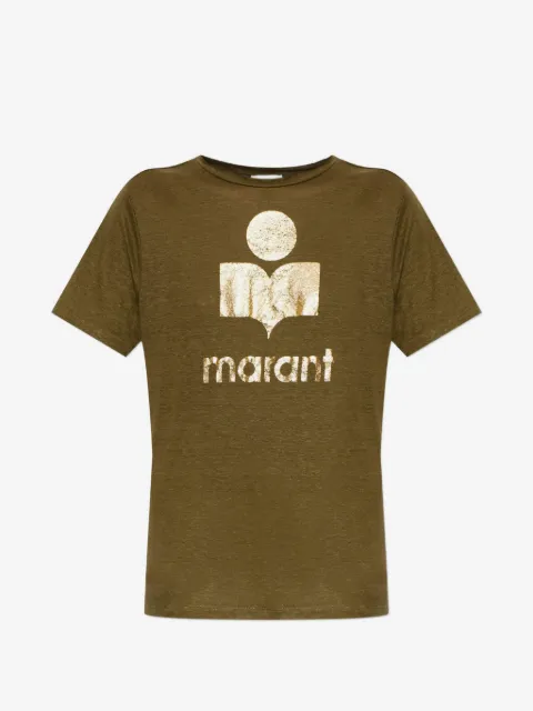MARANT ÉTOILE logo-print linen T-shirt