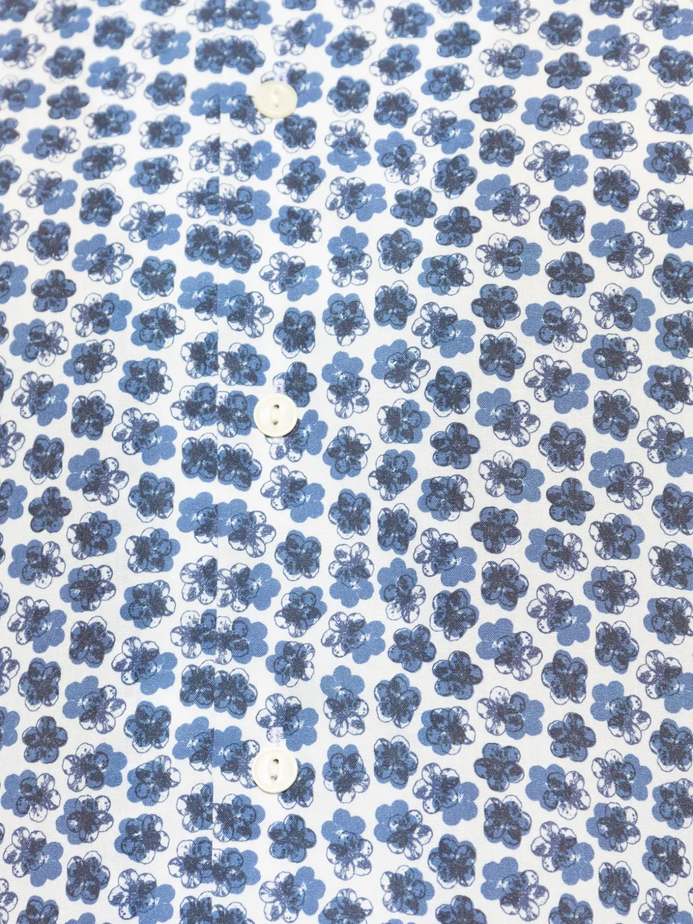 PS Paul Smith Zine overhemd met bloemenprint en lange mouwen Wit