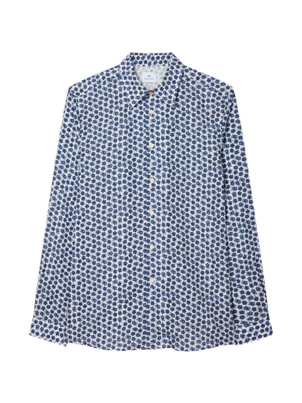 PS Paul Smith Zine overhemd met bloemenprint en lange mouwen Wit