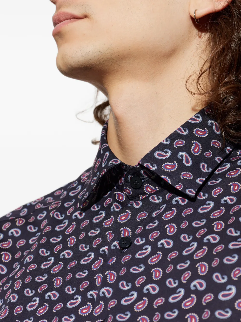 ETRO Overhemd met paisley-print Blauw