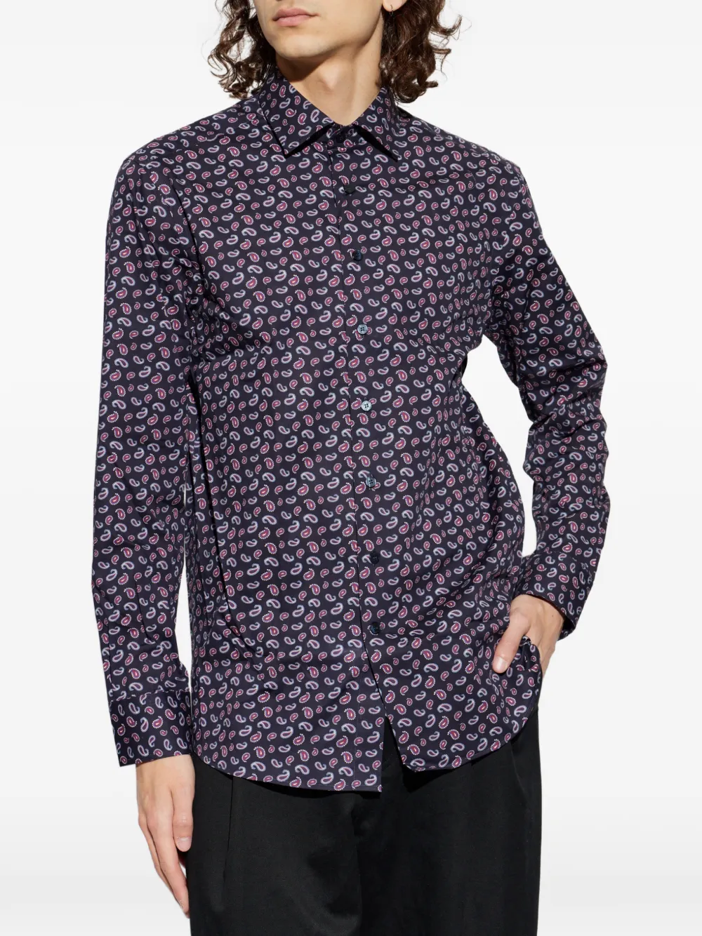 ETRO Overhemd met paisley-print Blauw
