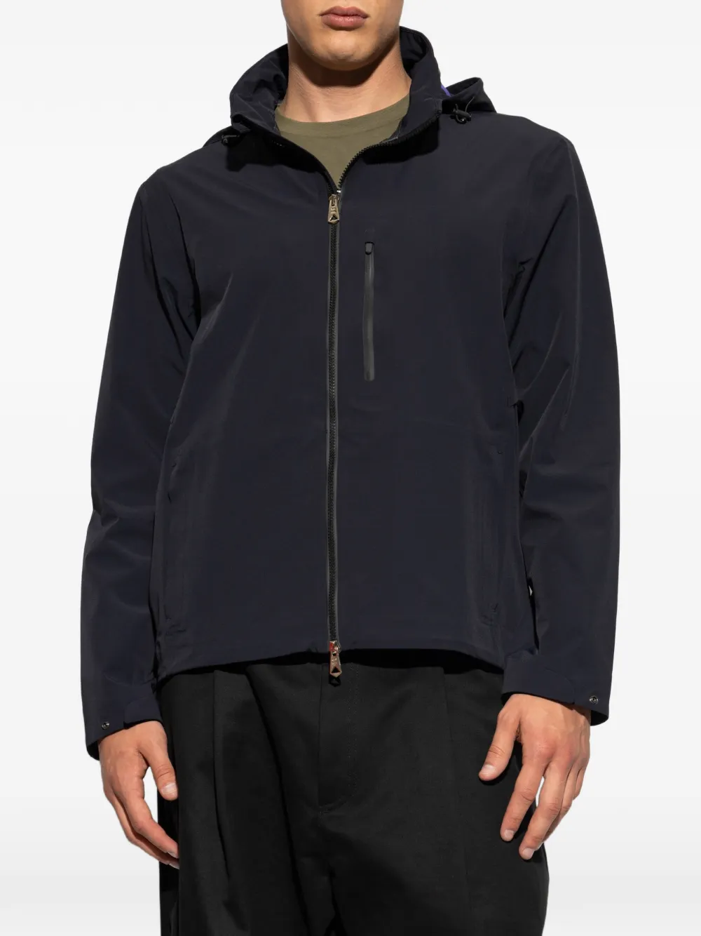 Paul Smith Gelaagd waterproof jack met capuchon Blauw