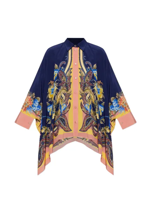ETRO paisley-print asymmetric shirt
