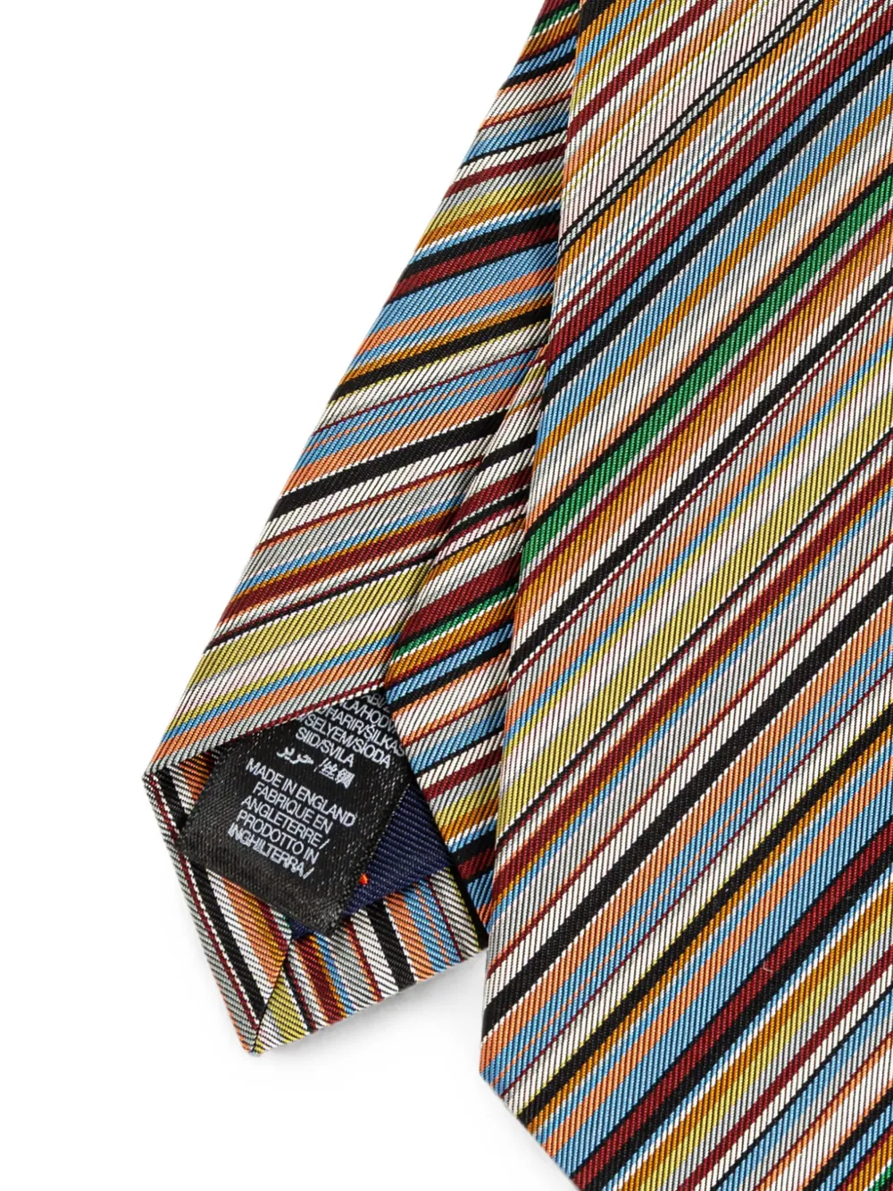 Paul Smith Zijden stropdas met kenmerkende streep Beige