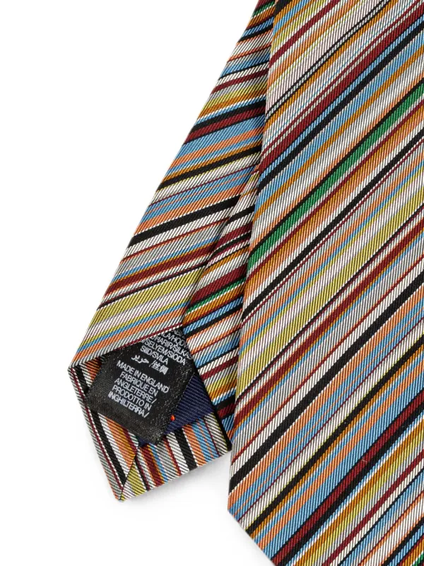 Paul Smith LONDON シルク混 グレンチェック L Paul Smith シグネチャーストライプ シルクネクタイ | ニュートラル