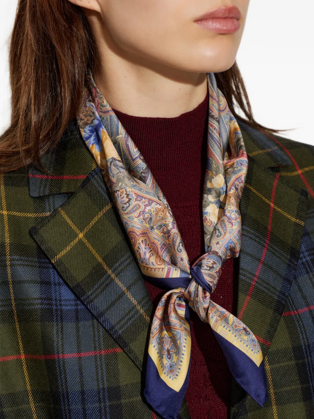 ETRO Sjaal met paisley-patroon Blauw