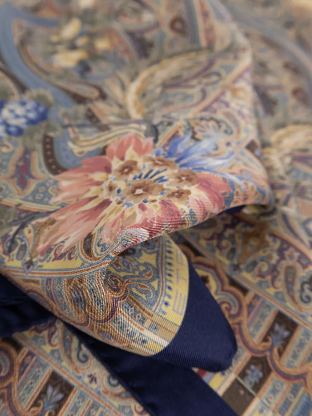 ETRO Sjaal met paisley-patroon Blauw