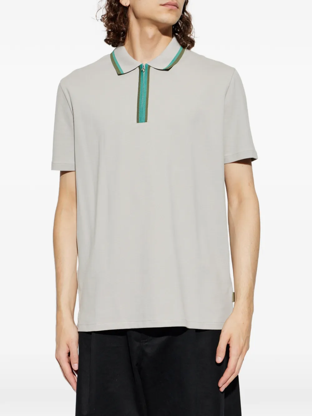 PS Paul Smith Poloshirt met rits Grijs
