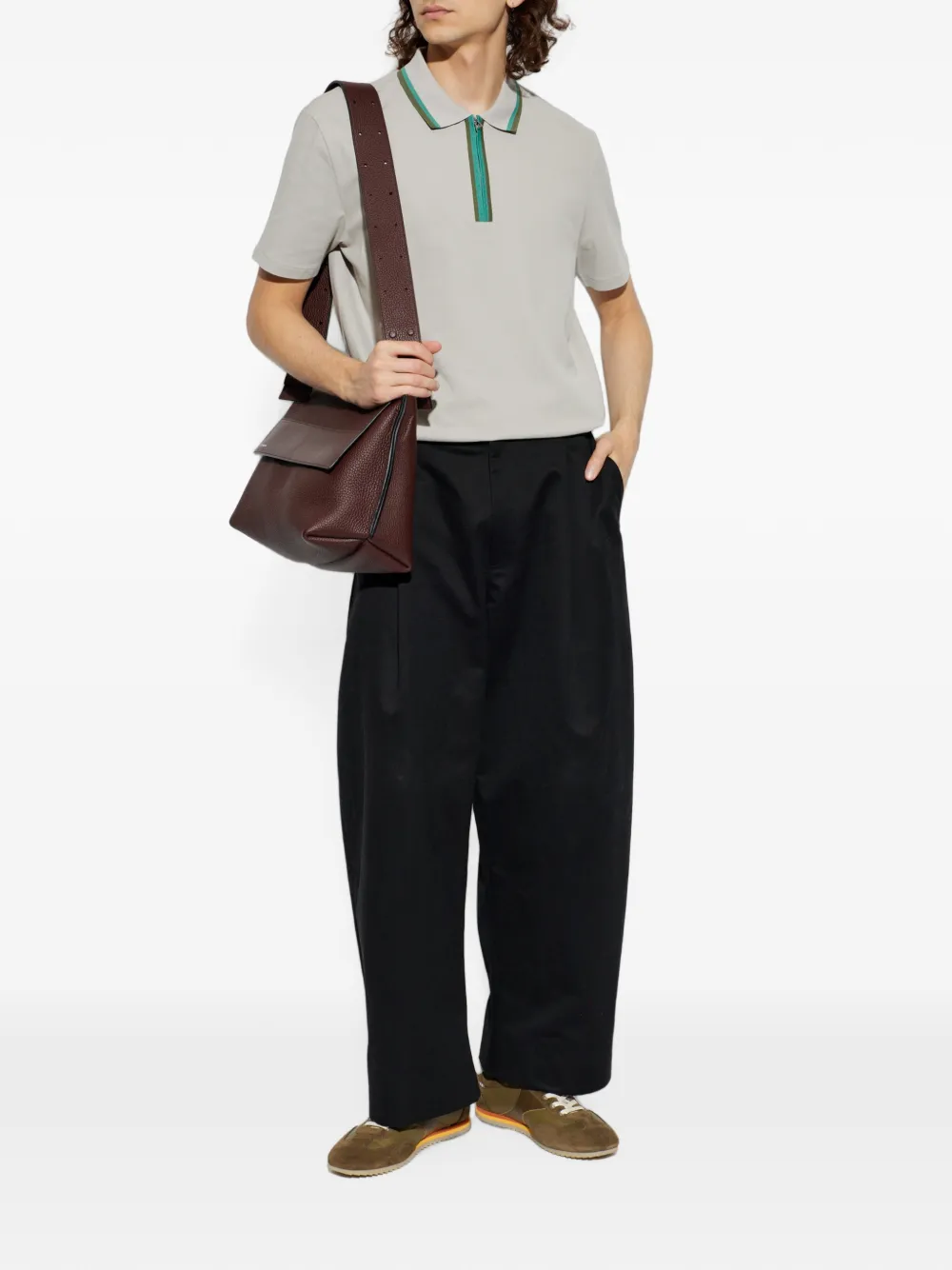 PS Paul Smith Poloshirt met rits Grijs