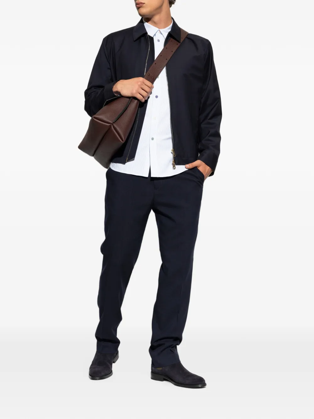PS Paul Smith Gestreept katoenen overhemd Blauw