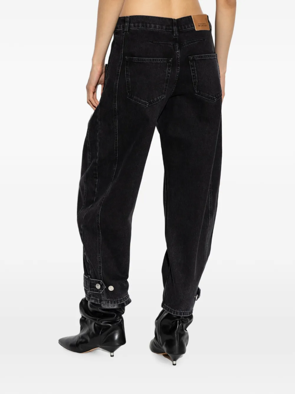 ISABEL MARANT Leja jeans met vlakken Zwart