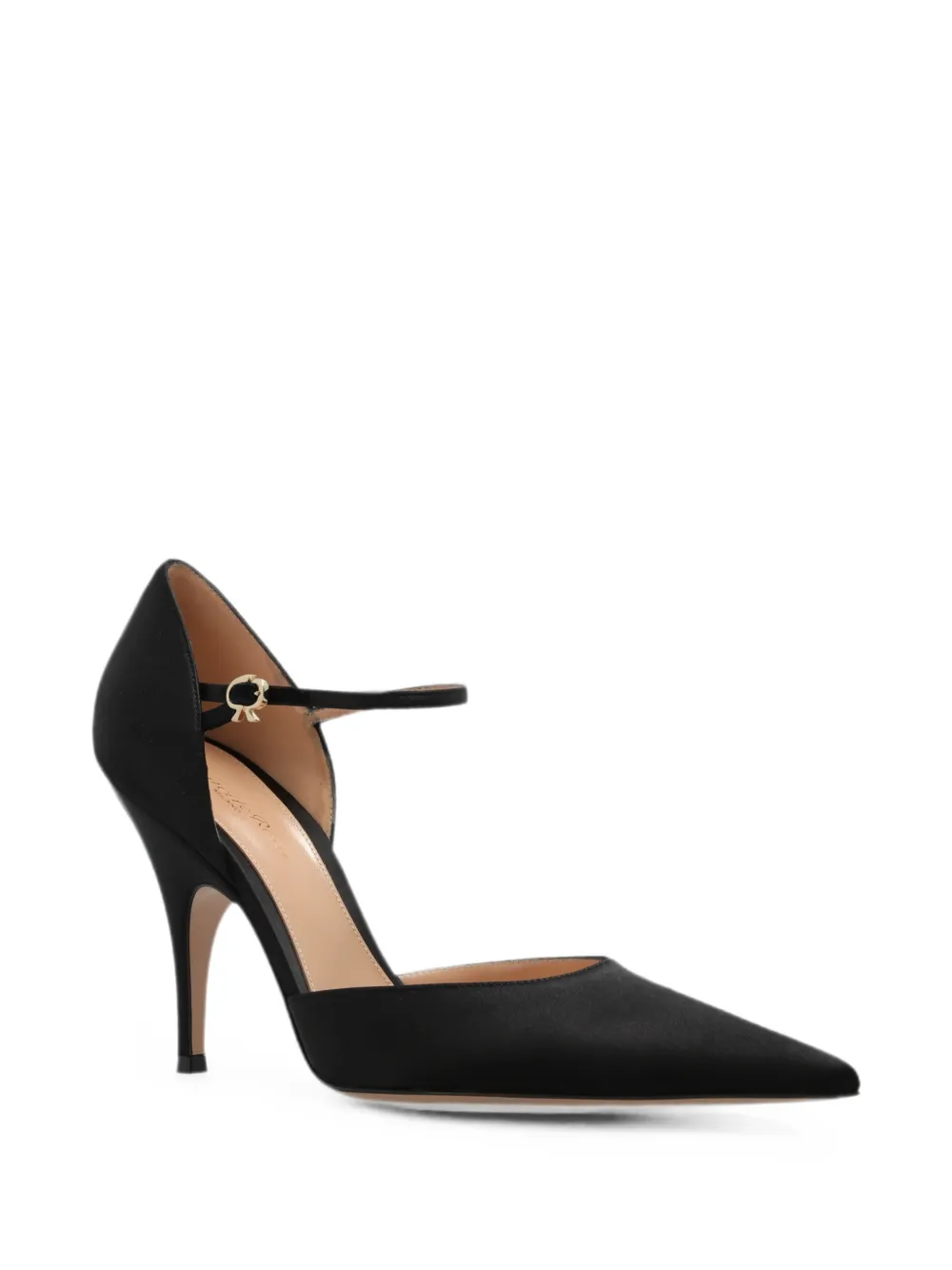 Gianvito Rossi Sofia satijnen pumps Zwart