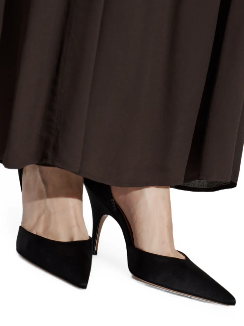 Gianvito Rossi Sofia satijnen pumps Zwart