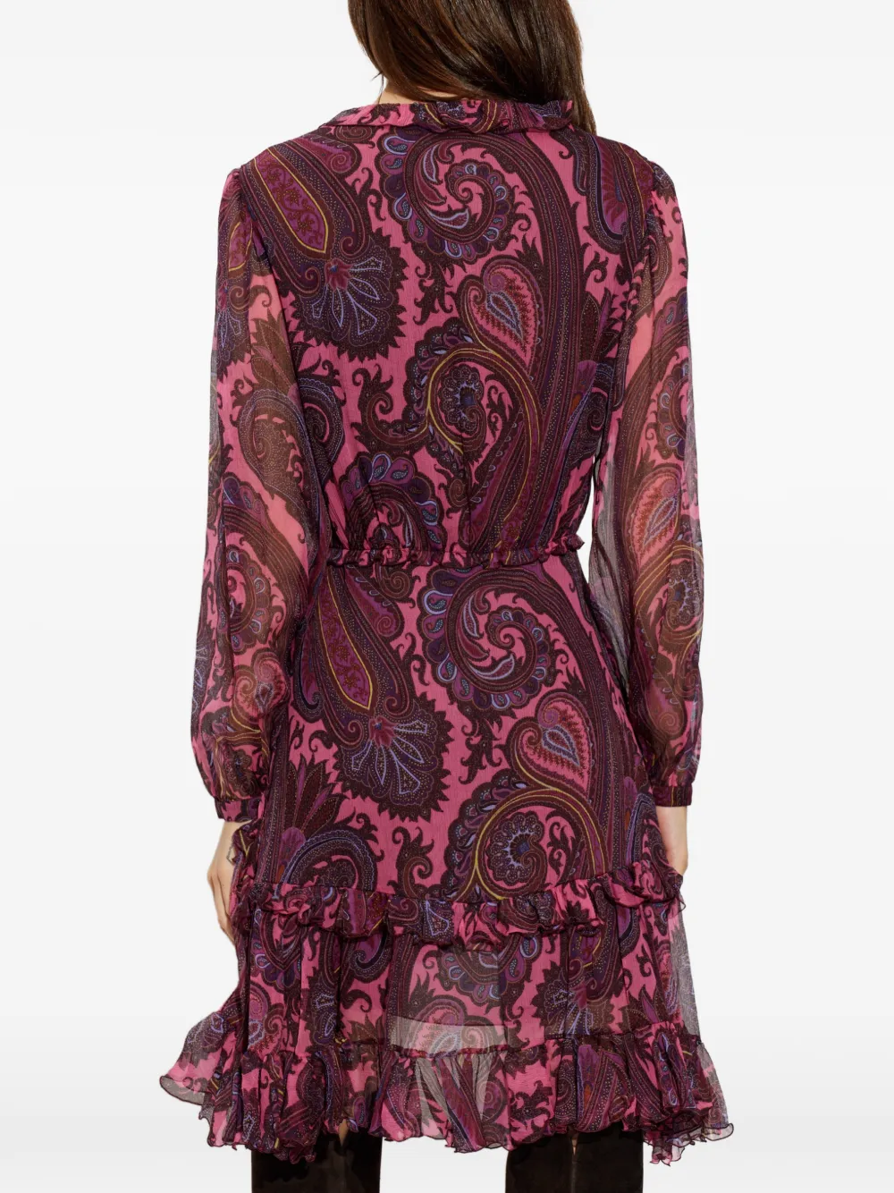 ETRO Asymmetrische mini-jurk met paisley-print Rood