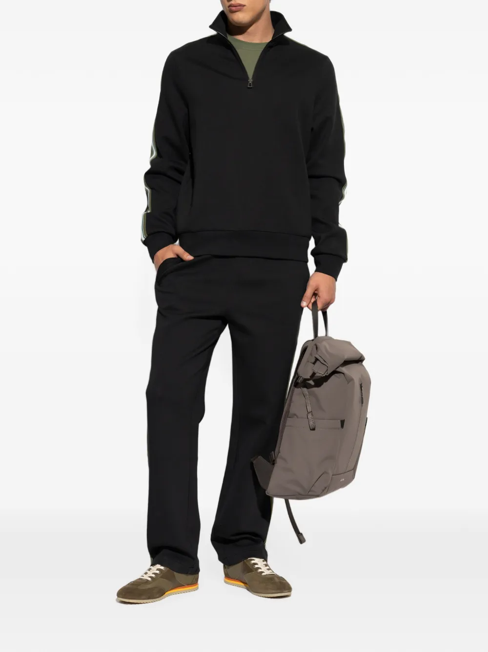 PS Paul Smith Sweater met korte rits Zwart