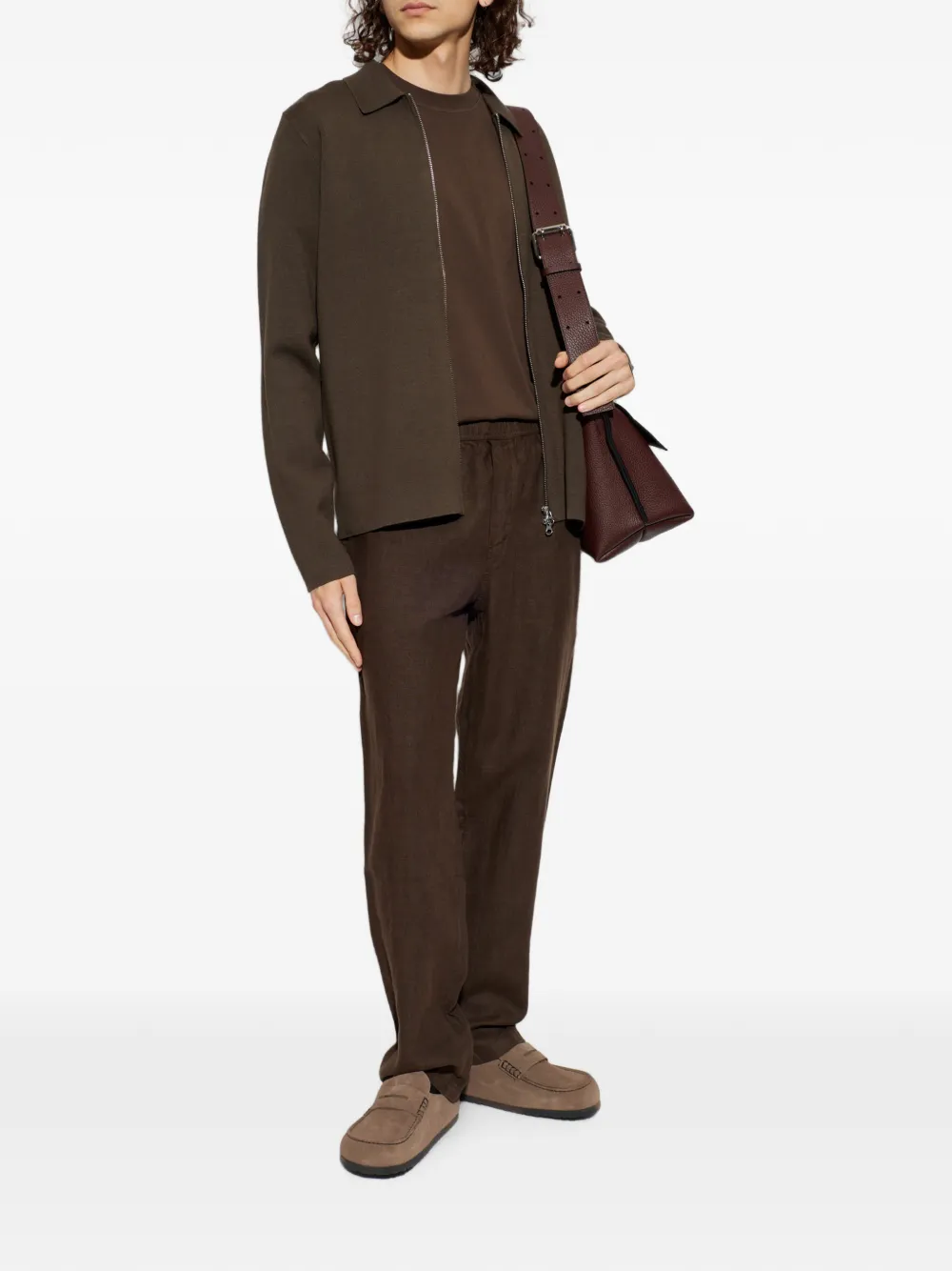SAMSOE Sajabari broek met elastische taille Bruin