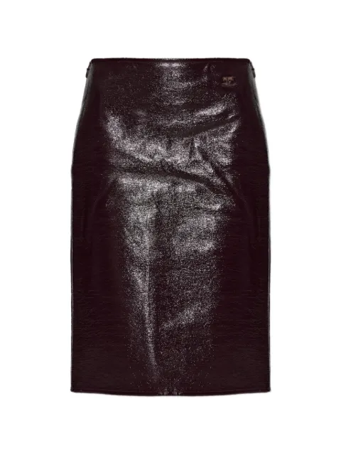Courrèges falda corta con detalle del logo