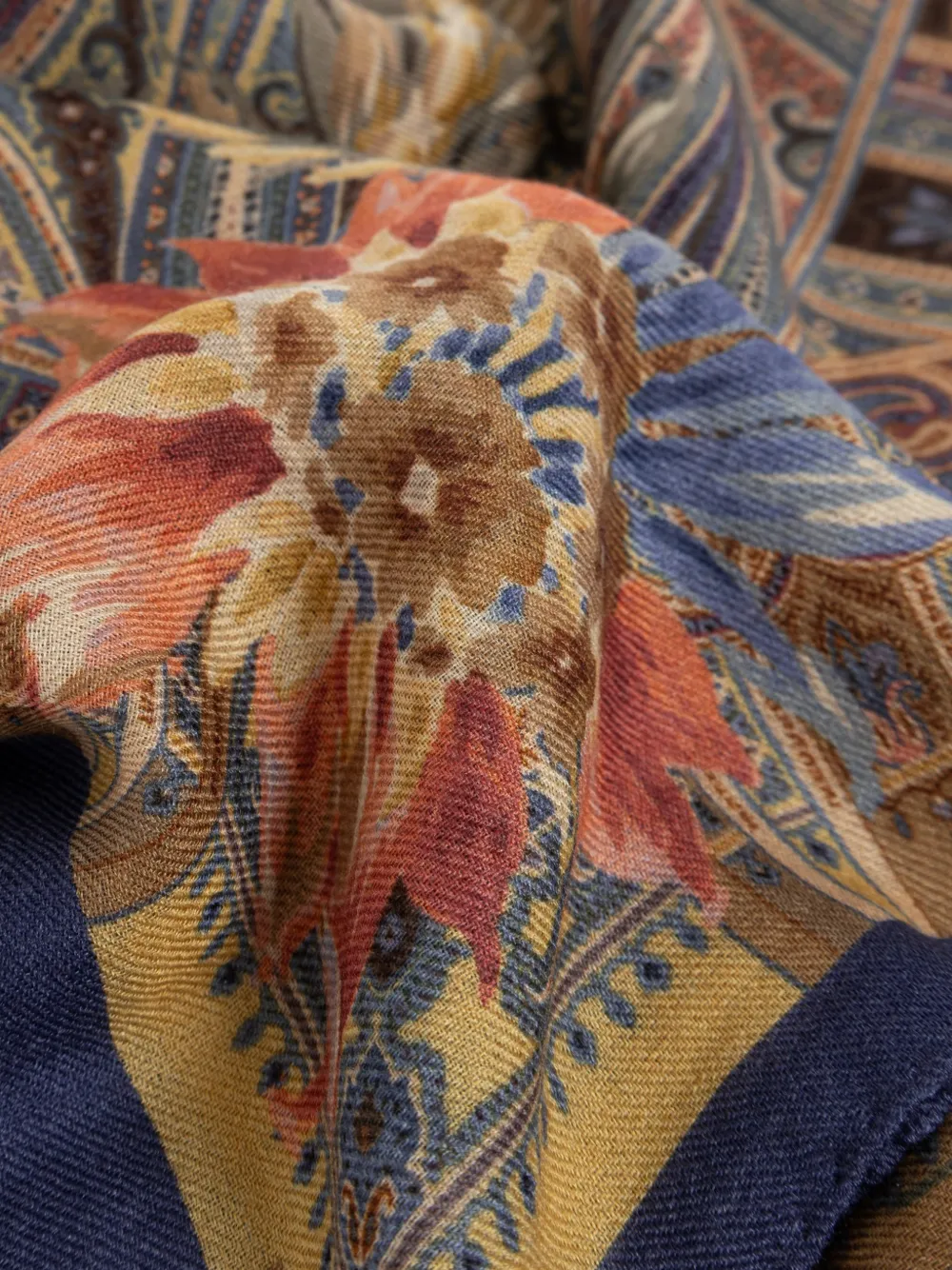 ETRO Sjaal met franje Blauw