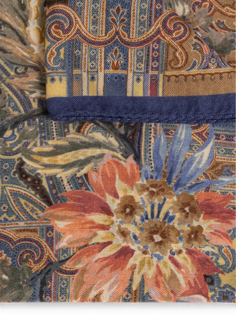 ETRO Sjaal met franje Blauw