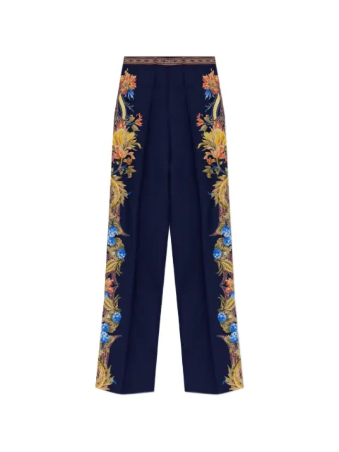 ETRO floral-print silk trousers