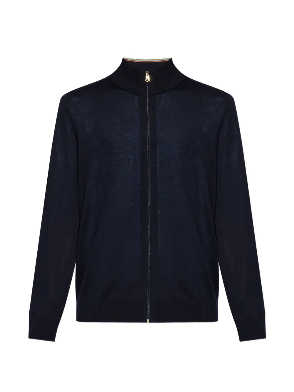 Paul Smith Cardigan in lana con zip - Blu