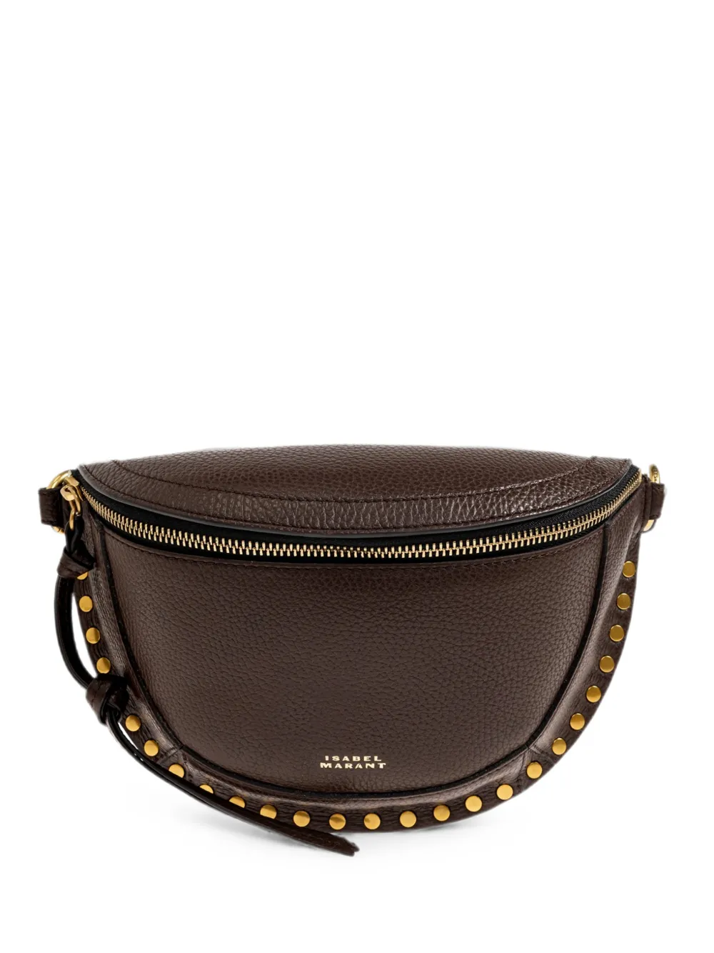 ISABEL MARANT Borsa a spalla Skano in pelle con borchie - Marrone