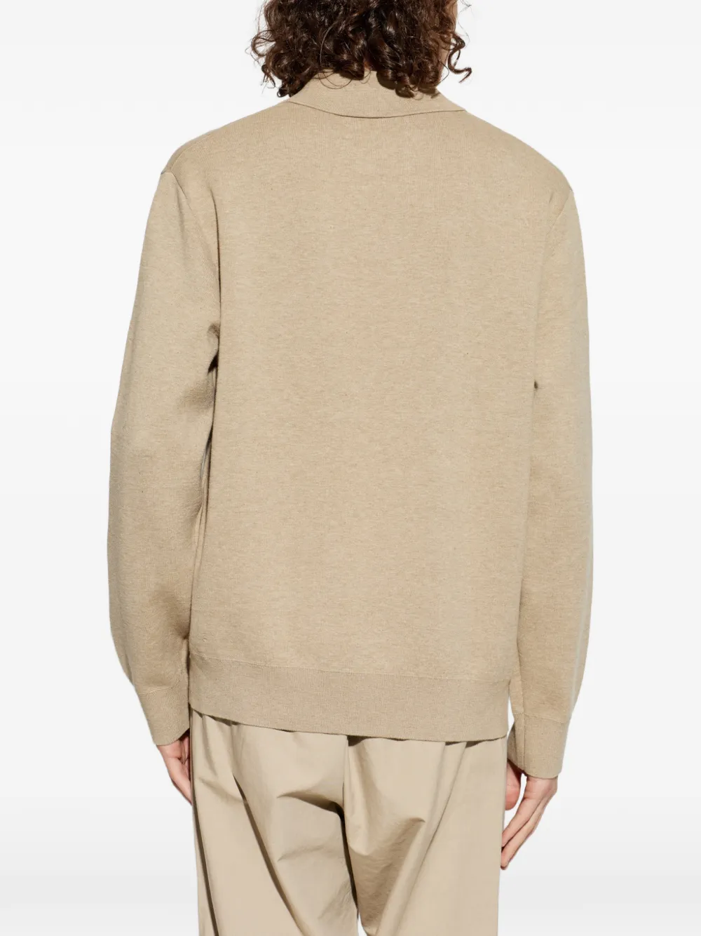 SAMSOE Sanino poloshirt met lange mouwen Beige