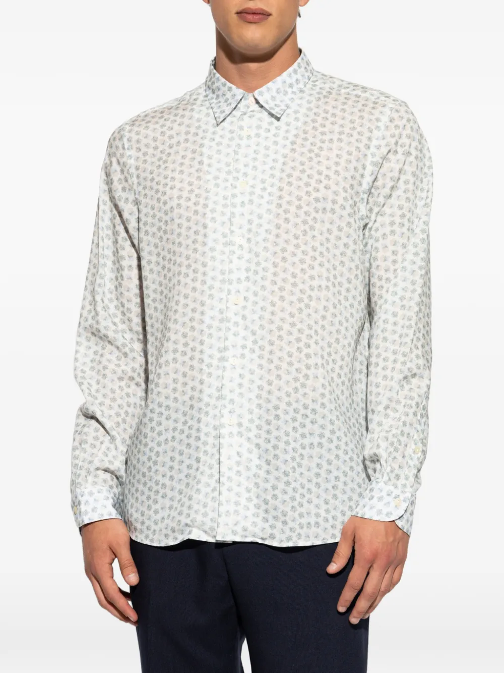 PS Paul Smith Overhemd met bloemenprint Wit