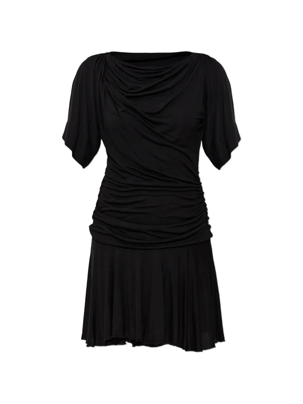 MARANT ÉTOILE Abito corto Raima con ruches - Nero