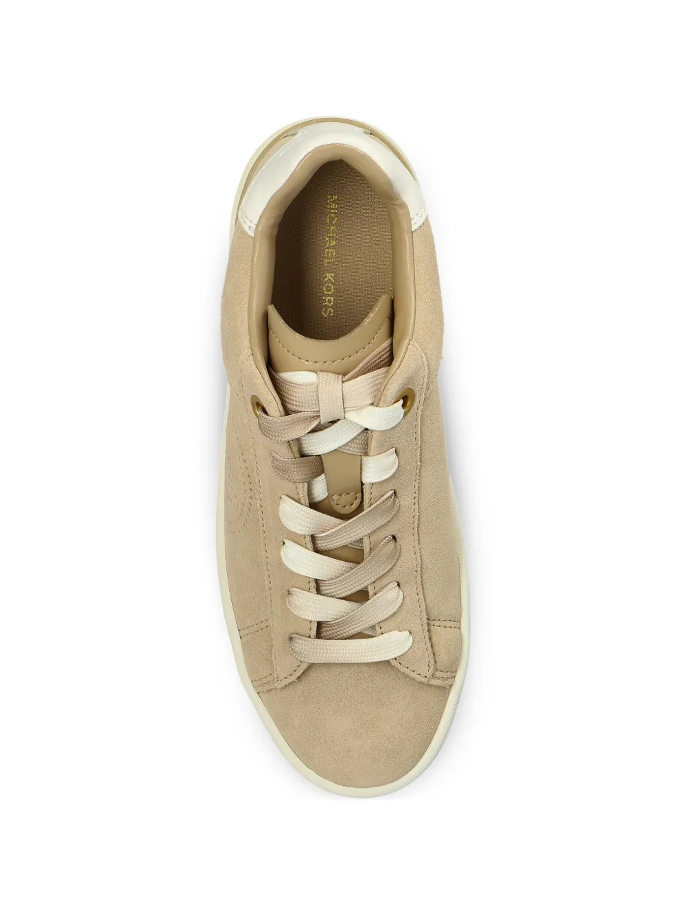 Michael Kors Dottie perforated-logo low-top sneakers Beige